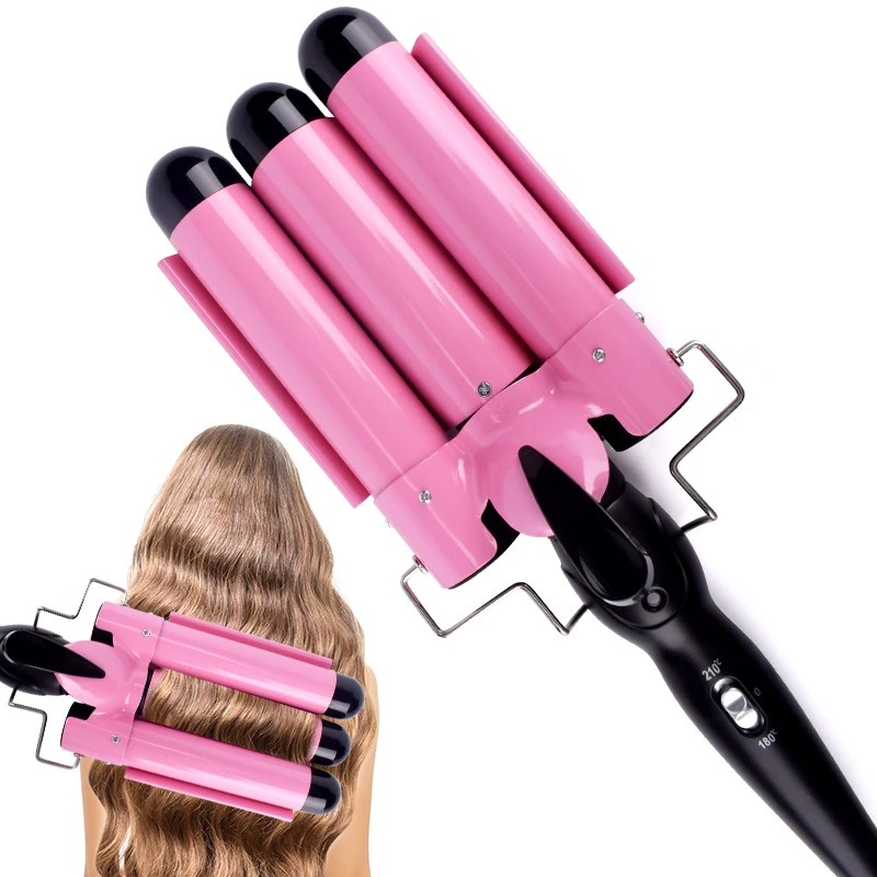 

Professional Hair Curling Iron Ceramic Triple Barrel Curler Irons Wave Waver Styling Tools Hair Styler Wand