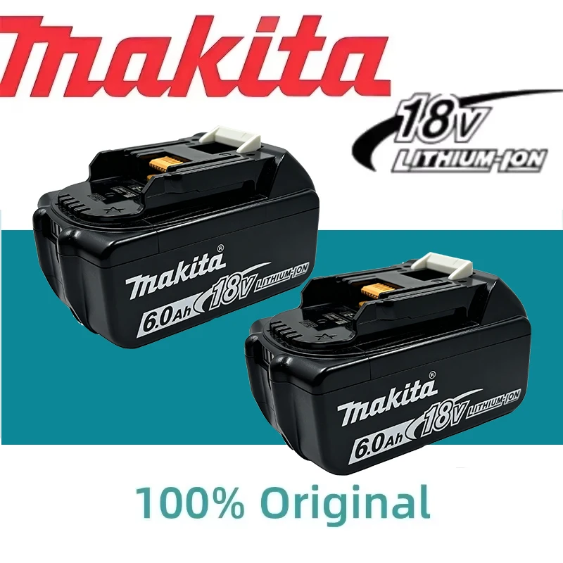 Original Makita 6Ah 18V Battery BL1830B BL1850B BL1850 BL1840 BL1860 Replacement Lithium Battery for DDF487