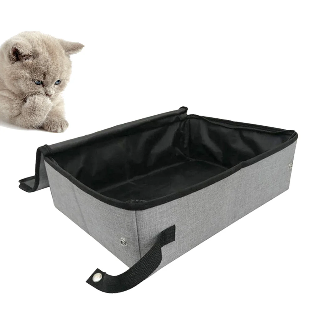 

Foldable Cat Litter Box Size L Strong Durable Material Easy Clean Pet Supplies Comfortable Potty Training Cat Litter Box