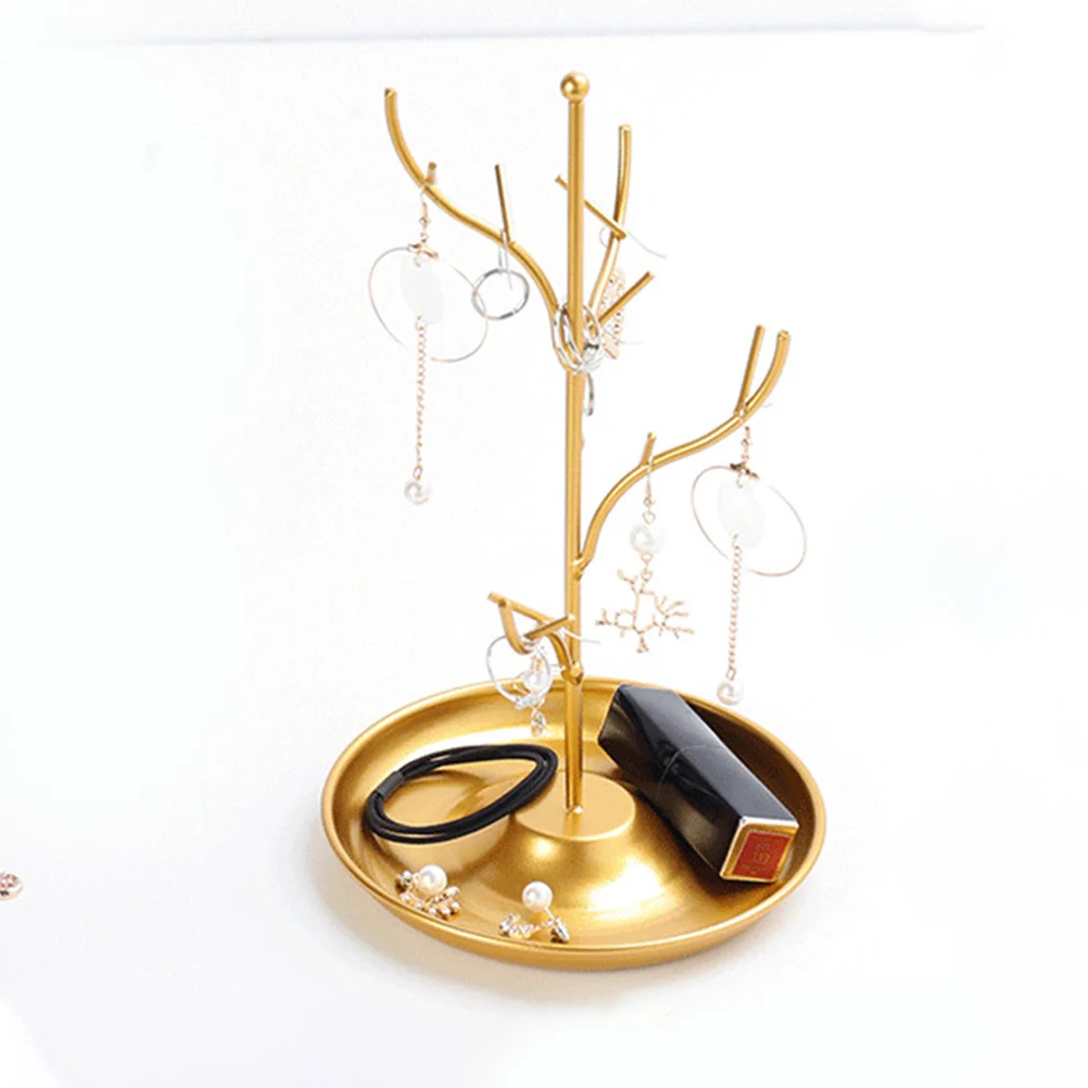 

Iron Jewelry Stand Golden Tree Branch Design For Necklace Bracelet Ring Display Holder Home Office Storage Rack Jewelry