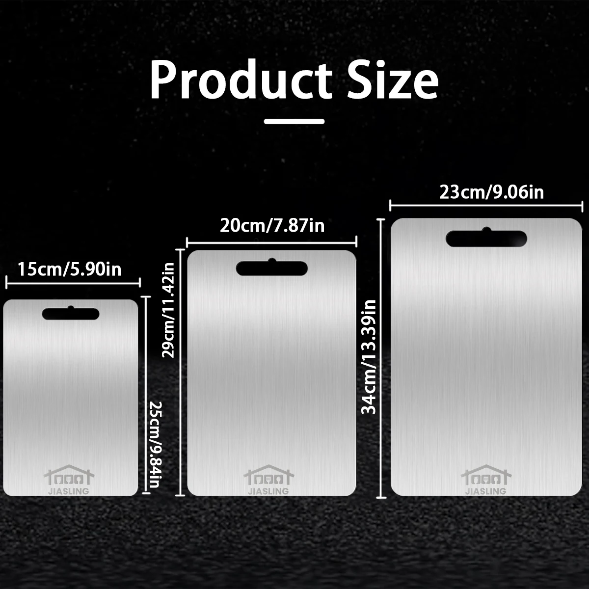 لوح من الفولاذ المقاوم للصدأ ولوح تقطيع للمطبخ المنزلي سميك مزدوج الجوانب لوح تقطيع كتلة العجن لوح العجين