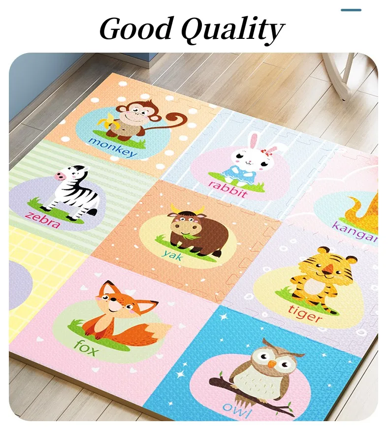 Tatame Floor Mat Play Mats 9PCS Baby Game Mat 30x30cm Baby Play Mat Thick 1cm Activities Mat for Baby Game Mat Room Mat Foot Mat