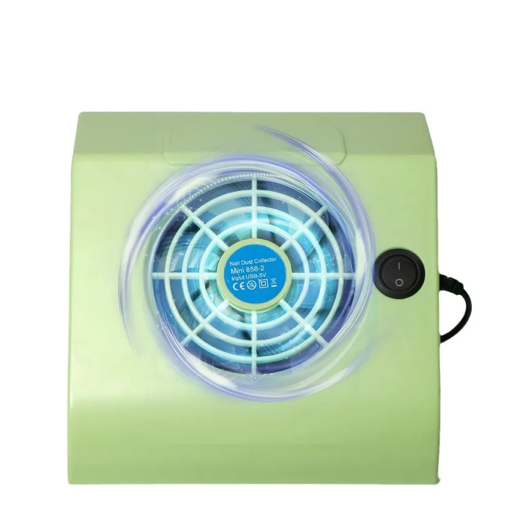 Forte potere Collettore di polveri per nail art Basso rumore 40W Macchine utensili per manicure Ventola di aspirazione USB Aspirapolvere per unghie per salone di nail art