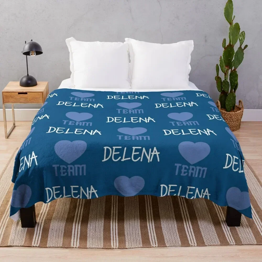 

Team Delena Throw Blanket Hair Cute Plaid on the sofa for babies Blankets