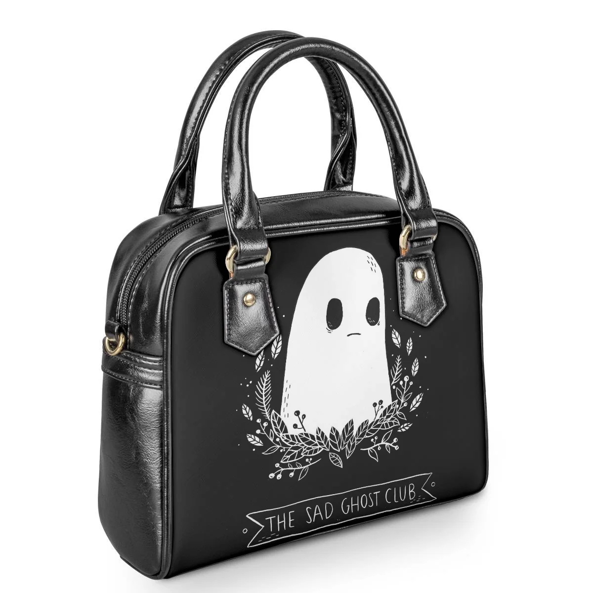 Fashion New Women's Crossbody Bags Cartoon Ghost Pattern Print Shoulder Bag Casual Shopping Travel Ladies Handbag Halloween Gift