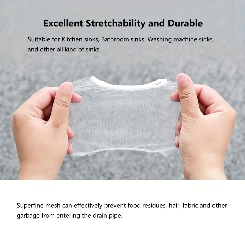 100 مرشح حوض المطبخ القماشي، أكياس جمع بقايا الطعام للاستعمال مرة واحدة، سهلة الصرف والتنظيف، لوازم تنظيف المطبخ الأساسية، مرشحات حوض المطبخ القابل للتصرف، أكياس الفلتر المرنة المضادة للانسداد، ملحقات حوض المطبخ