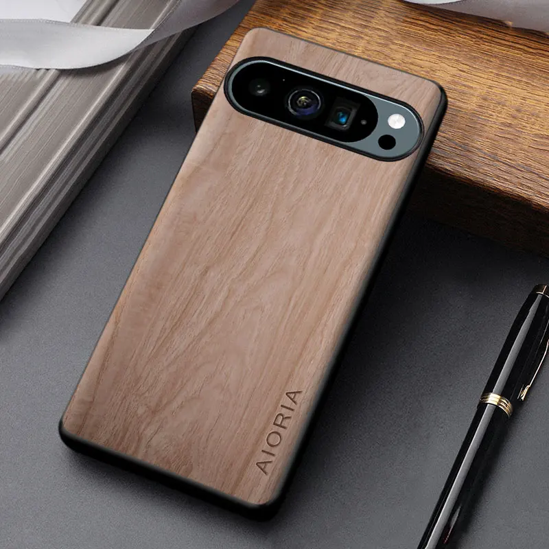 Case for Google Pixel 9 Pro XL 9A coque durable wooden pattern leather cover for google 9 pro case funda