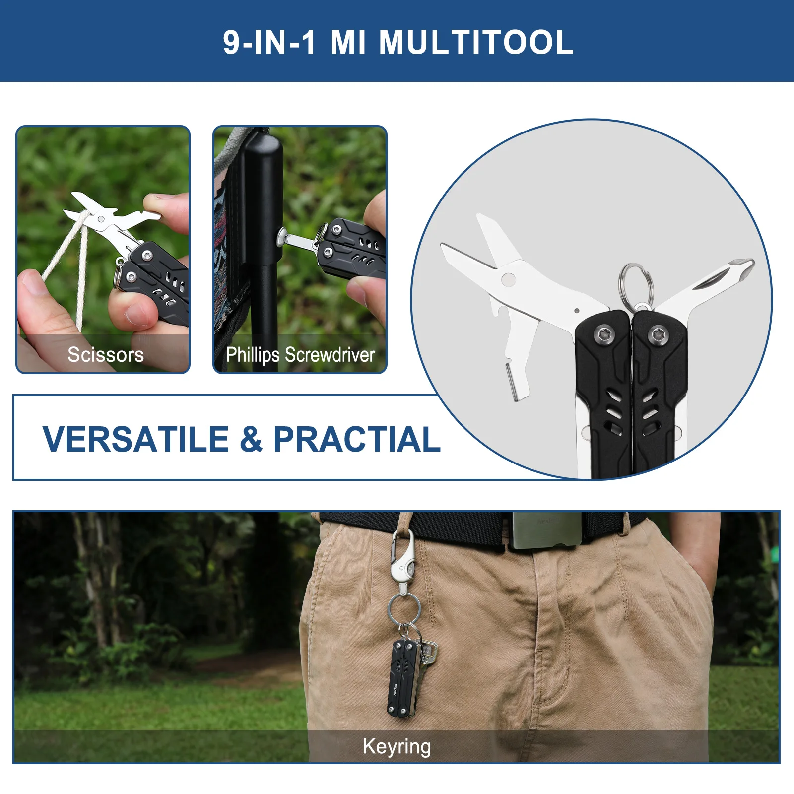 NexTool 10 In 1 Mini Sailor Pliers Lite Multi Tool Folding Scissors Screwdriver Portable EDC Outdoor Equipment Hand Tools