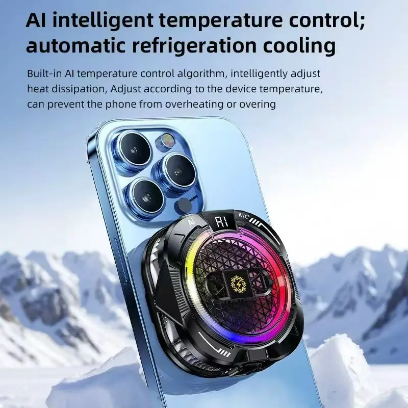 TH19Pro الهاتف المحمول AI PUBG لعبة برودة أشباه الموصلات المغناطيسي ومشبك خلفي مشعاع تبريد الجليد آيفون أندرويد البث المباشر #4