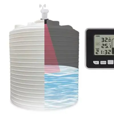 for Living Room Water Tank Level Gauge Alarm For Water Levels Battery Powered High Accuracy Sensors Min/max Records
