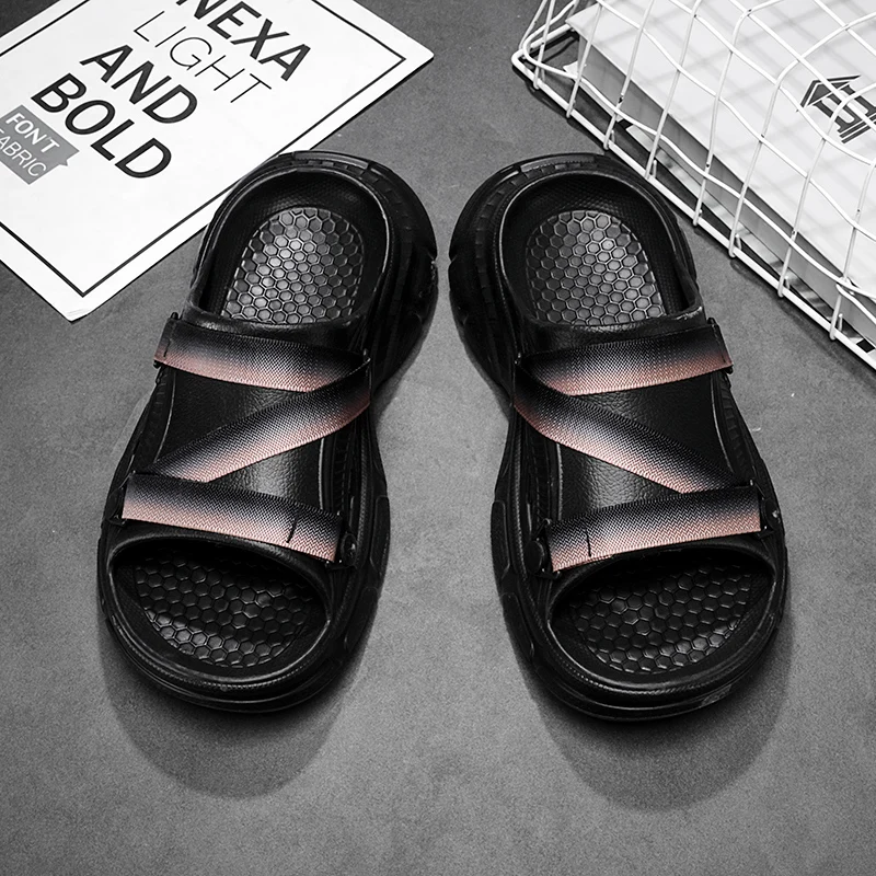 YRZL Summer Men Slippers EVA Soft-soled Platform Slides Mens Sandals Casual Beach Shoes Nons Slip Indoor Outdoor Men Shoes