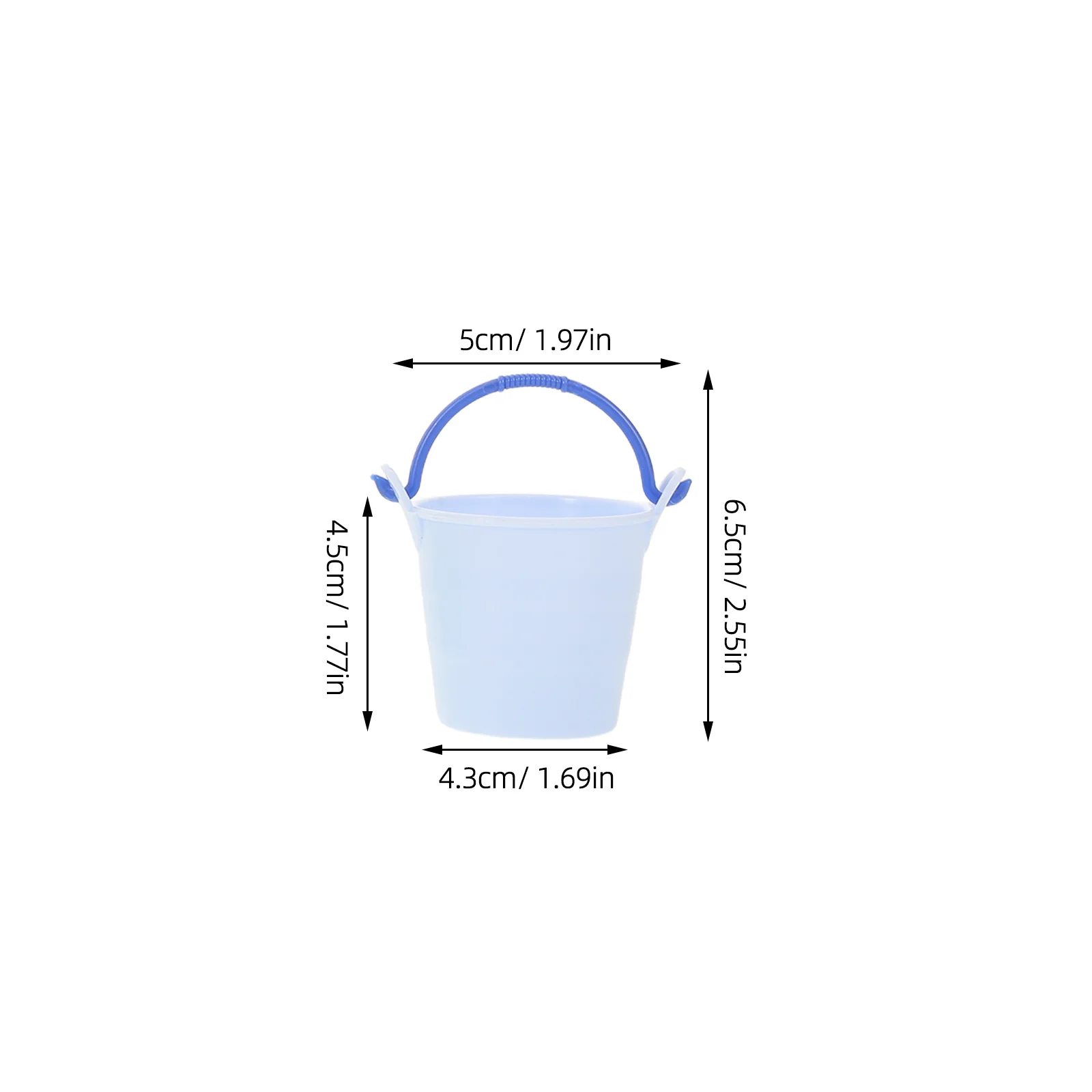 Mini secchio d'acqua da 35 pezzi Secchi per casa delle bambole in plastica realistici per giochi di finzione Scene da spiaggia da giardino Accessori per bambini