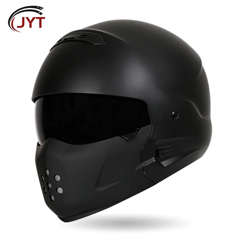

Locomotive High Quality Motorcycle Helmets Retro Full Face Helmet Men Women Four Seasons ABS Shell Built-in Lens Motocross
