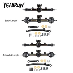 YEAHRUN Brass Weights Extended / Stock Length Front Rear Axle for Axial SCX24 Deadbolt Wrangler C10 Gladiator Bronco 1/24 RC Car