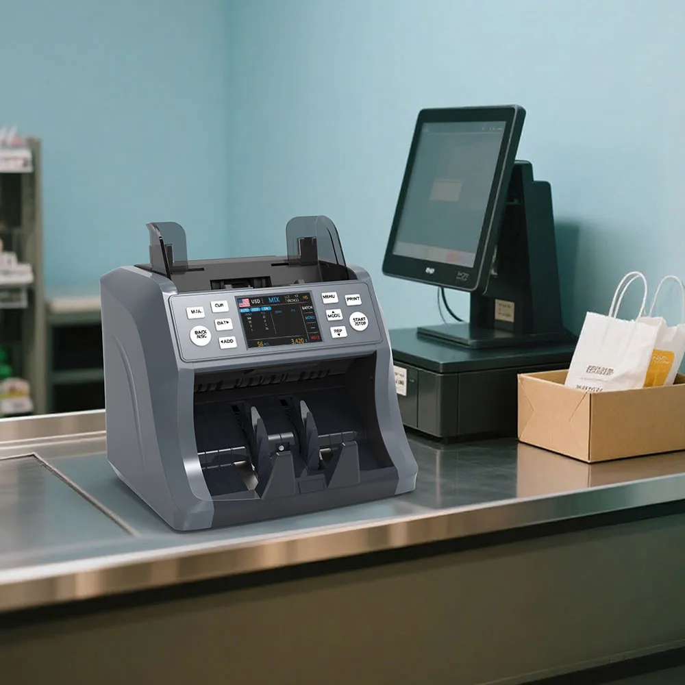

Automatic Currency Identification Multi-currency Processing Bank Grade Money Counting Machine High-Speed Multi-mode Counting