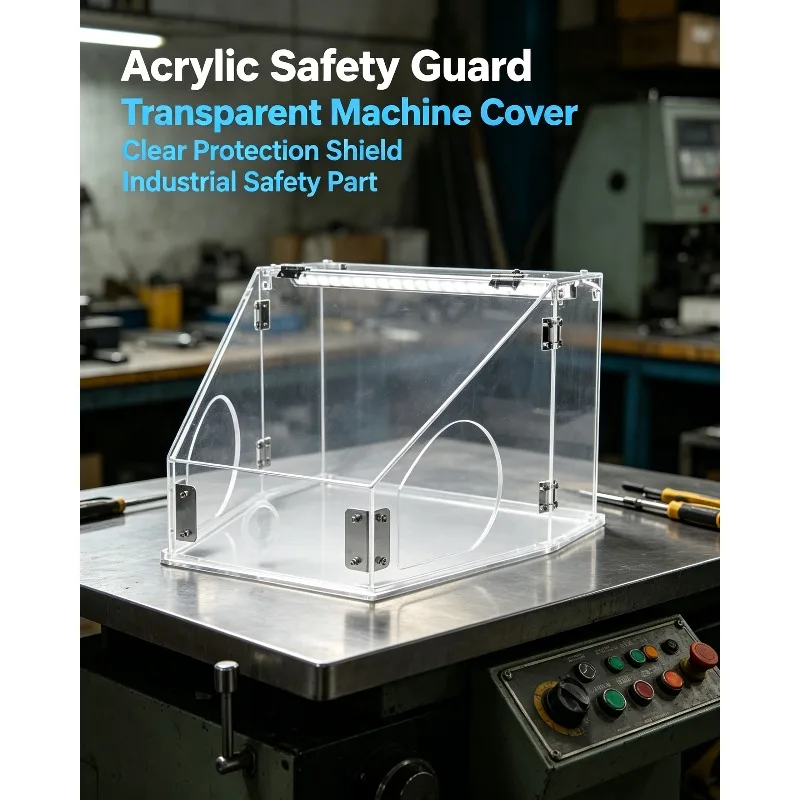 MG024UP LED Enclosed Grinding Dust Box Plastic Polishing Work Cabinet For Craft Carving Grinding Processing Equipment Spare Part