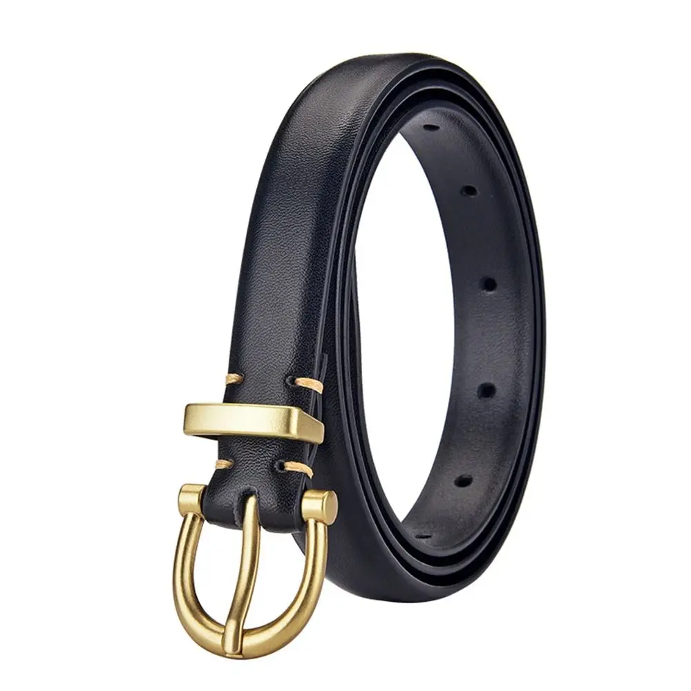 Gift PU lederen tailleriem dunne zinklegering gesp taille cinch riem magere tailleband dames dames