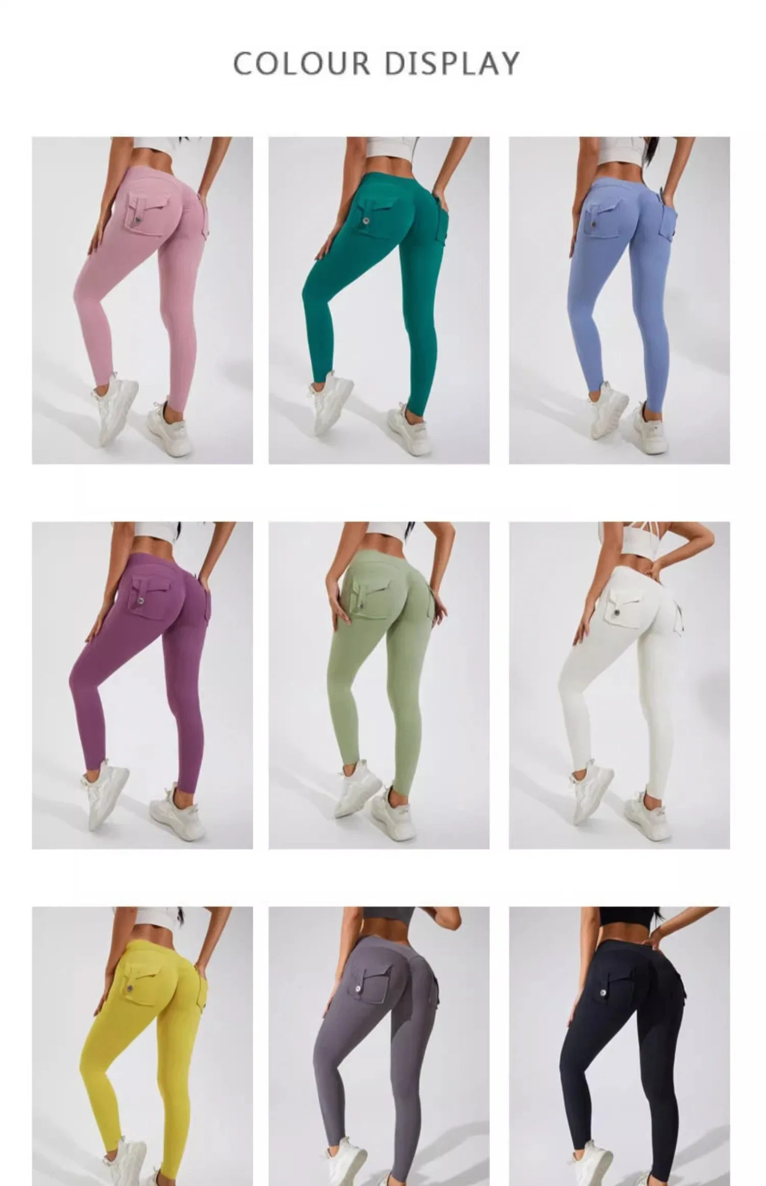 Naked Feeling Damen Fitness Freizeit-Laufleggings mit hoher Taille, Hüftlift, Gesäßfalten und Gesäßtasche, atmungsaktive Hose – Detail 6