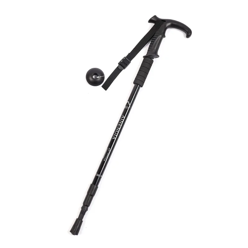 الرياضة في الهواء الطلق أقطاب المشي لمسافات طويلة تلسكوبي للطي قصب المشي لمسافات طويلة تسلق عصا للمشي عصا للمشي المعدات في الهواء الطلق