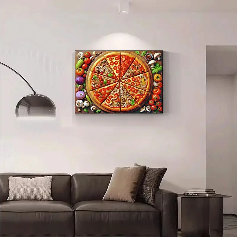 เกมปริศนาพิซซ่า 1000 ชิ้น - จิ๊กซอว์ขนาดใหญ่ เหมาะสำหรับผู้ใหญ่และครอบครัว สนุกคลายเครียด พร้อมกล่องกระดาษแข็ง ประกอบยาก