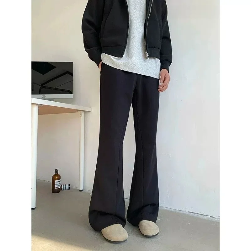 New Premium Men's Loose Fit Casual Trousers Drapey Street Style Fashionable Straight Leg Pants Business Formal Color
