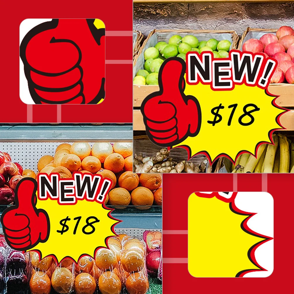 50 قطعة علامات الأسعار علامات السلع متجر السوق ملصقات الأسعار الترويجية الإعلان ملصقات ترويجية علامات الإعلان #3