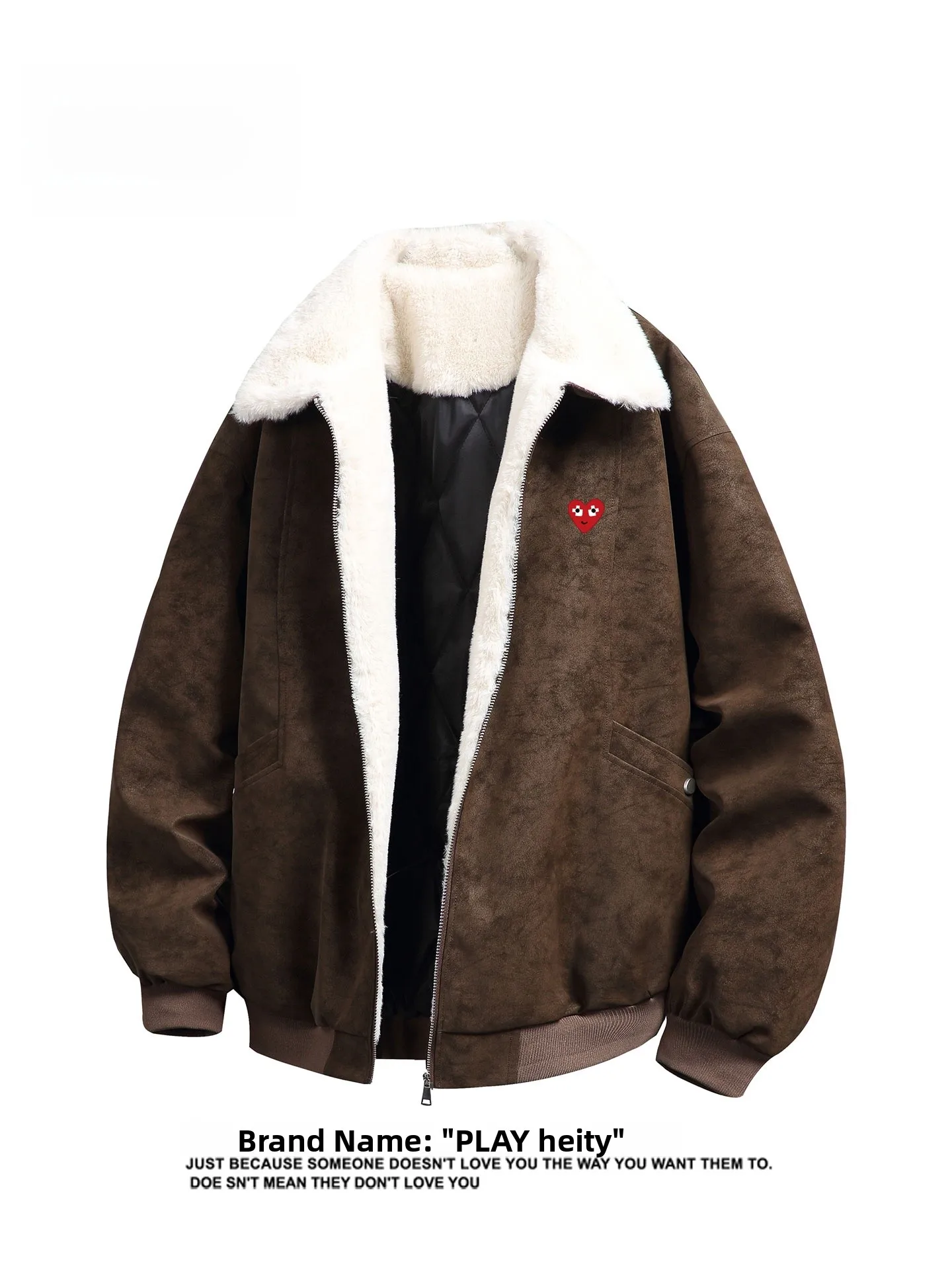 

Теплая куртка из искусственной кожи на флисовой подкладке для мужчин и женщин, молодежная модная зимняя куртка с утолщенным наполнителем из полиэфирного волокна