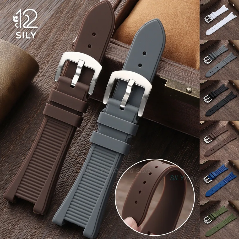 25mm*13mm Silicone Watch Strap Watch Bands for Patek Philippe for Nautilus 5711/5712/5726/5980 Pin Buckle Replacement Bracelet