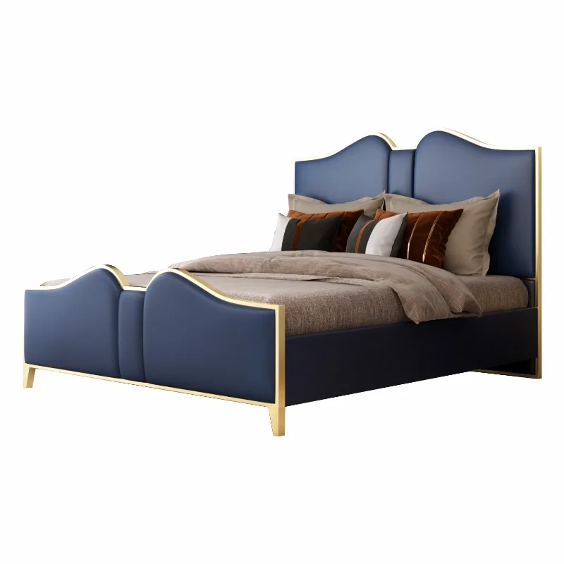 

Modern simple leather light luxury American bed double high-end luxury storage bed