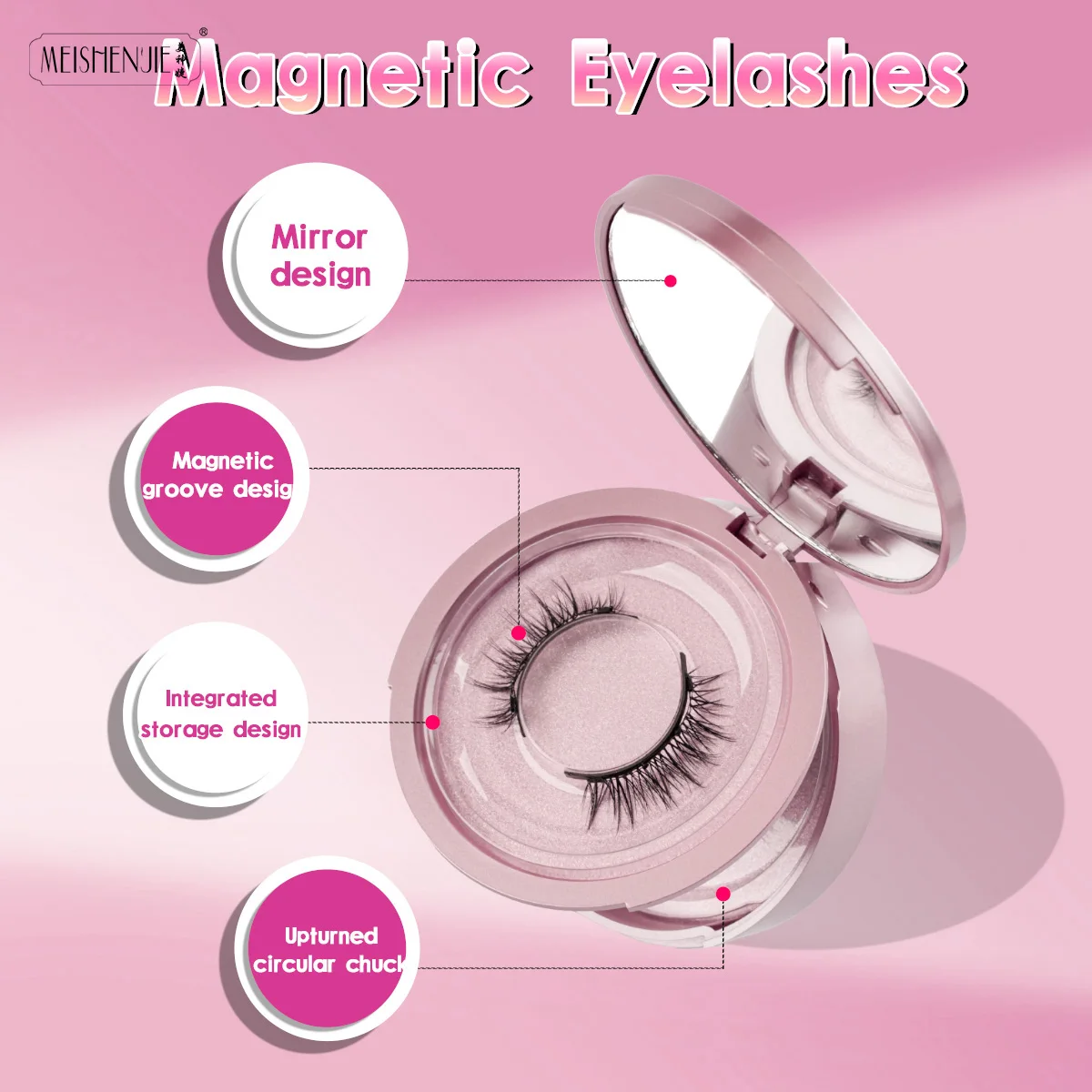 MEISHENJIE Magnetic Eyelashes Kit Natural Long Full Strip Mink False Eyelash Reusable Makeup Tools Faux Cils maquillaje Cílios