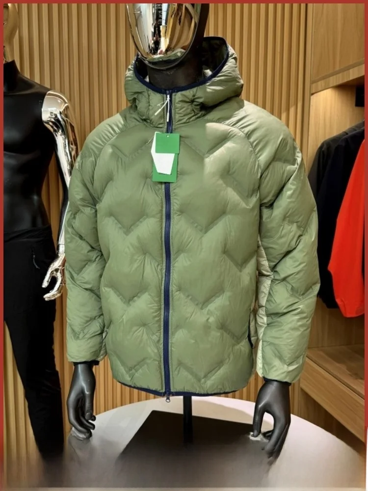 

Outdoor Heavyweight Cotton Jaet Men's Thermal Loing Zipper Hooded Coat Trendy Splice Color Winter Warm Polyester Filling