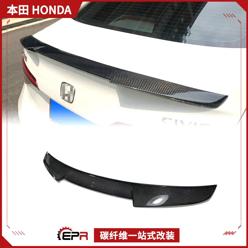 

Подходит для Honda Civic 11-го поколения, модификация из углеродного волокна, задний спойлер M4, крыло небольшого давления, хвост, неразрушающий в