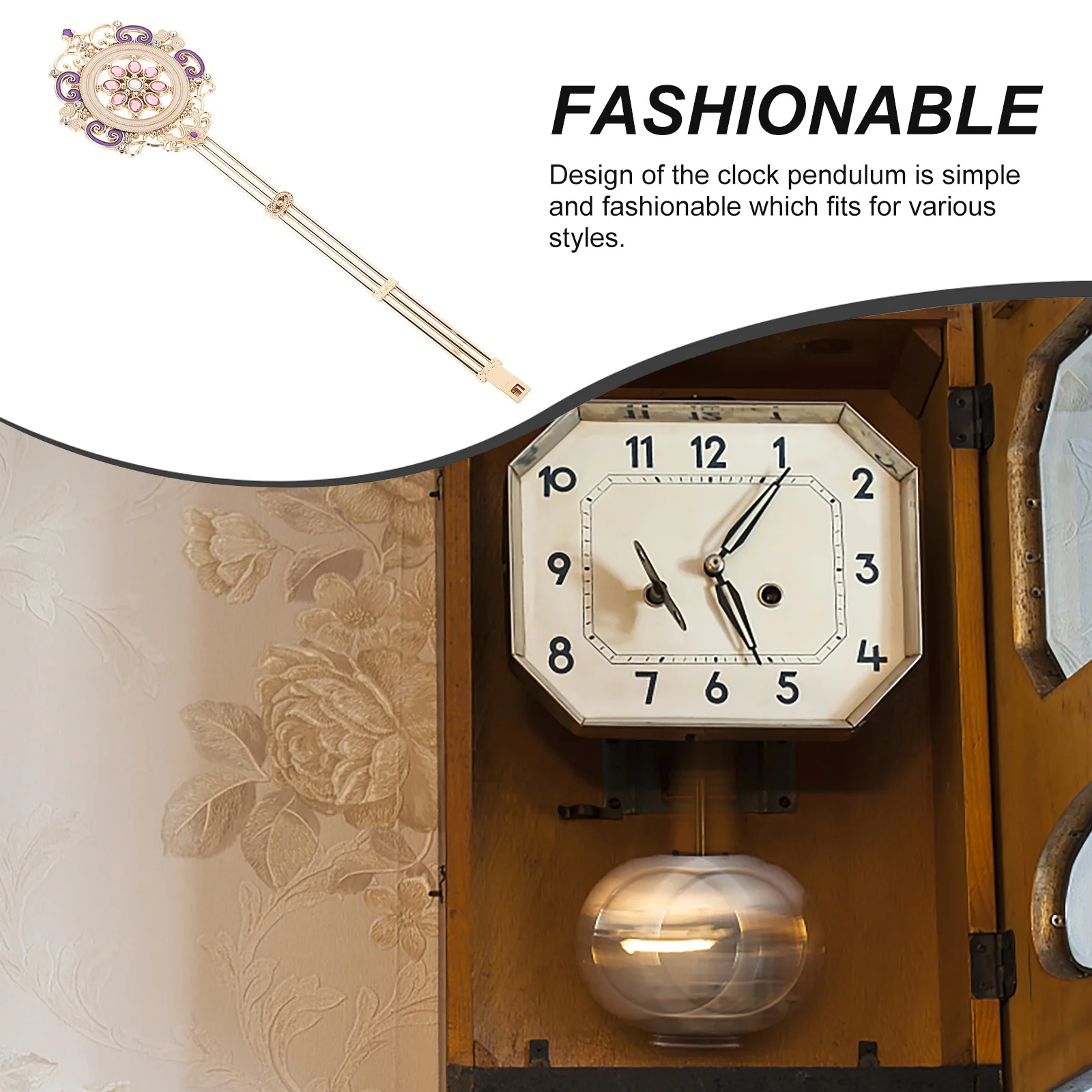 

Stable Material Clock Pendulum Replacement for Wall Clocks Easy to Carry Store Good Practicality Clock Pendulum Replacement