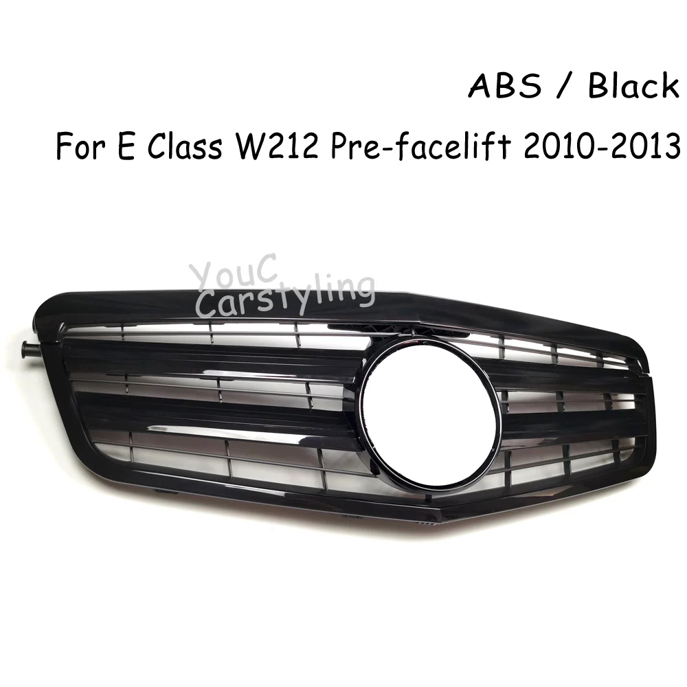 W212 AMG Grille Front Hood Grill For Mercedes E Class W212 Pre-facelift 2010 - 2013 4-Door Sedan Car Racing Grille Mesh