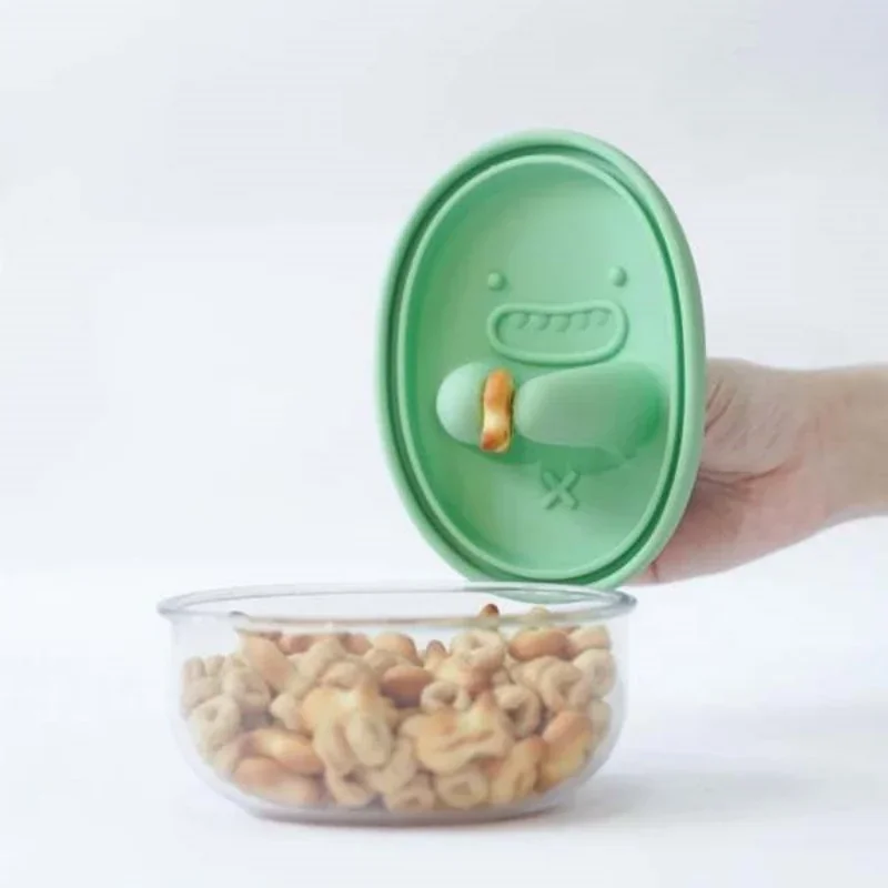 Keep Hands Clean Lunch Box With Silicone Lid Portable Camping Picnic Salad Bowl Food Storage Container Lunchbox Snack Container