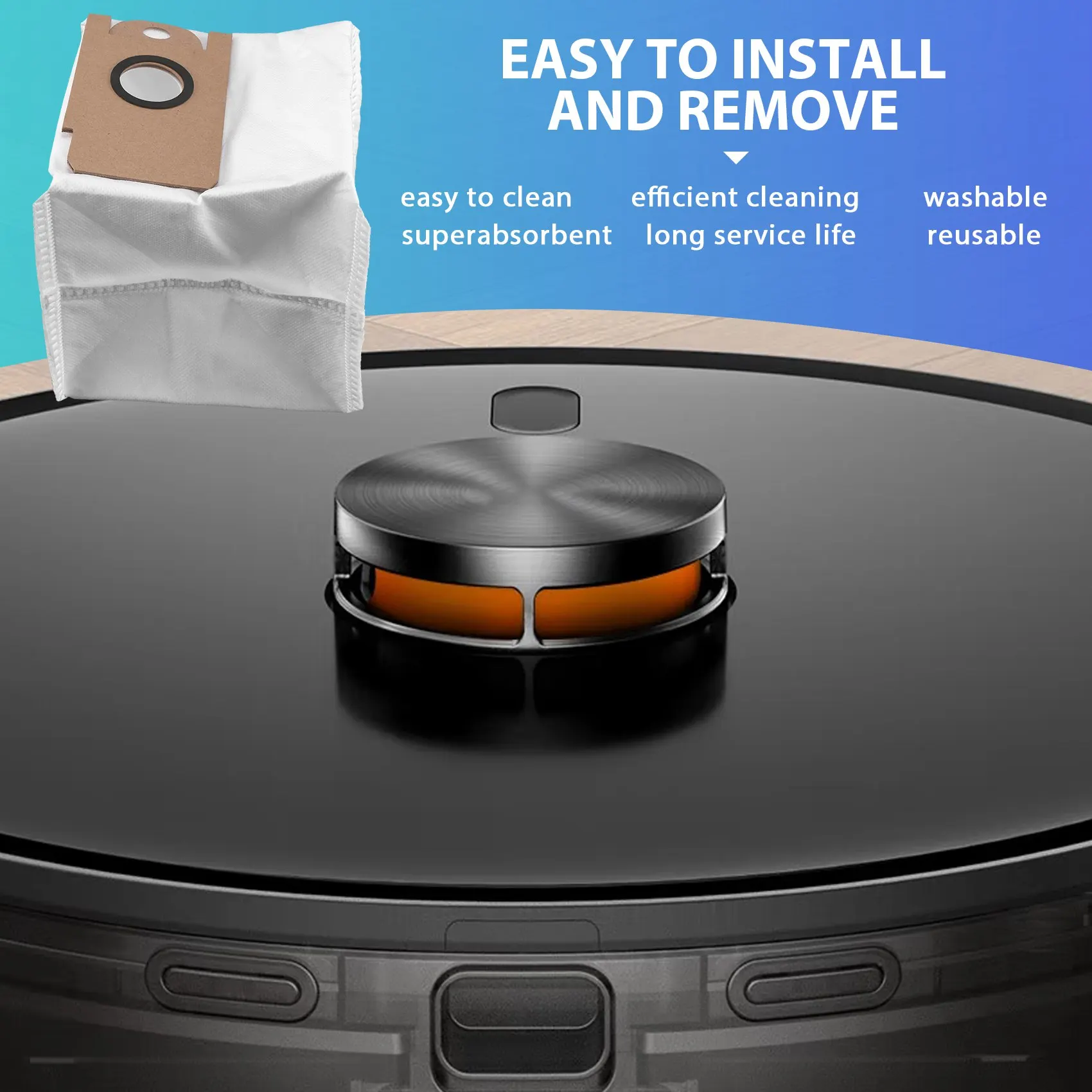 

【СКИДКА】Аксессуары для пылесоса Xiaomi Lydsto R1: основная щетка, боковая щетка, HEPA-фильтр, мешки для сбора пыли