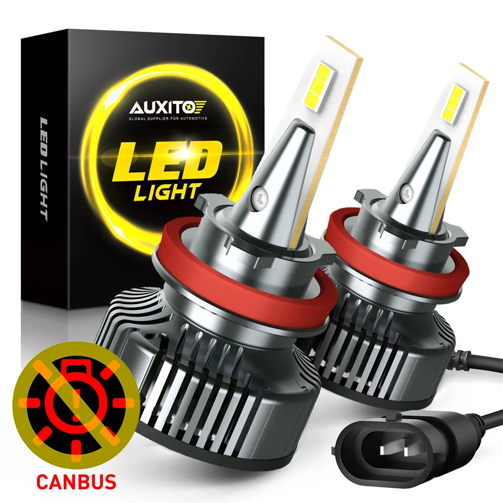 

2Pcs AUXITO H8/H11 H11B LED Headlight Bulb High Power 120W 6500K Super White LMP Chip Turbo With Fan Auto Headlamp 12V 22000LM