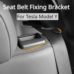 Seat Belt Fixing Bracket for Tesla Model Y Rear Seat Belt Limiter Protective Cover ABS Modely Car Interior Accessories 2022-23