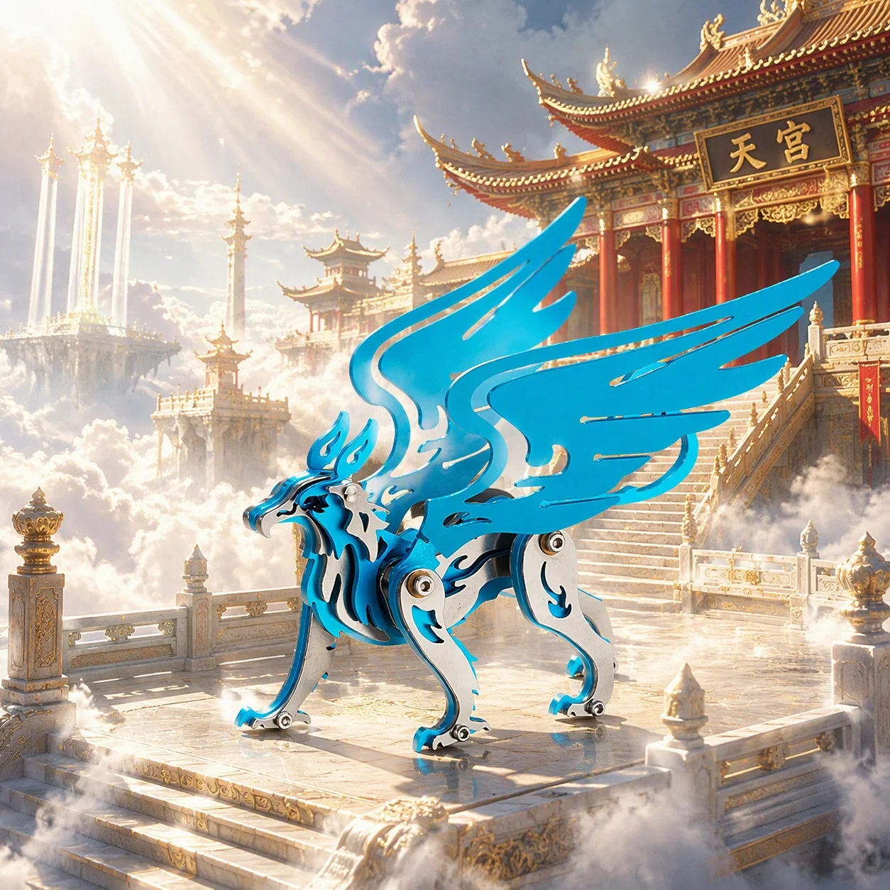 MOKR Griffin 3D Metallpuzzle Kinderspielzeug Denkspiel-Puzzles für Erwachsene DIY-Montagemodell Bildung Weihnachtsgeschenke