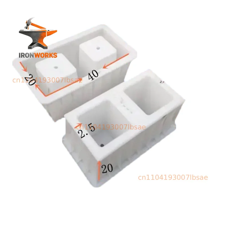 universal, 40x40x20cm brick Double hole hollow square mold for river slope protection, modern and simple,