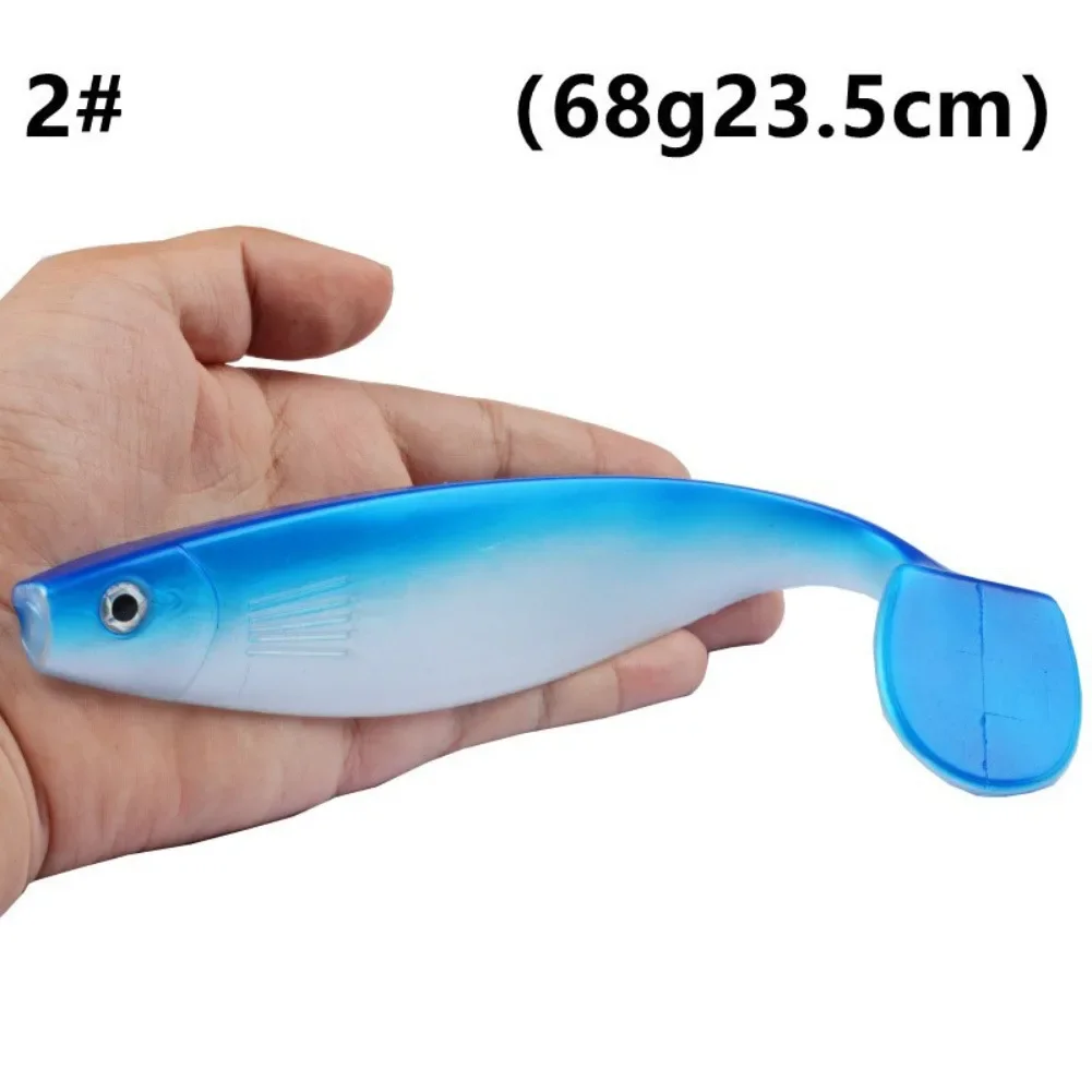 

Мягкая приманка для морской рыбалки, 23,5 см, 4 шт., из ПВХ, с Т-образным хвостом, для ловли морского окуня в озёрах, реках и на море, эффективная приманка с эффектом тонущего движения.