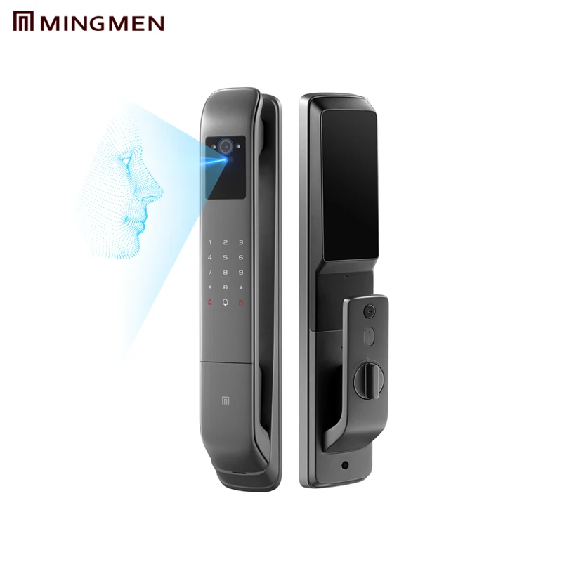 MINGMEN TUYA Smart APP Lock serratura automatica per impronte digitali Push Pull Smart Face Recognition Door Lock