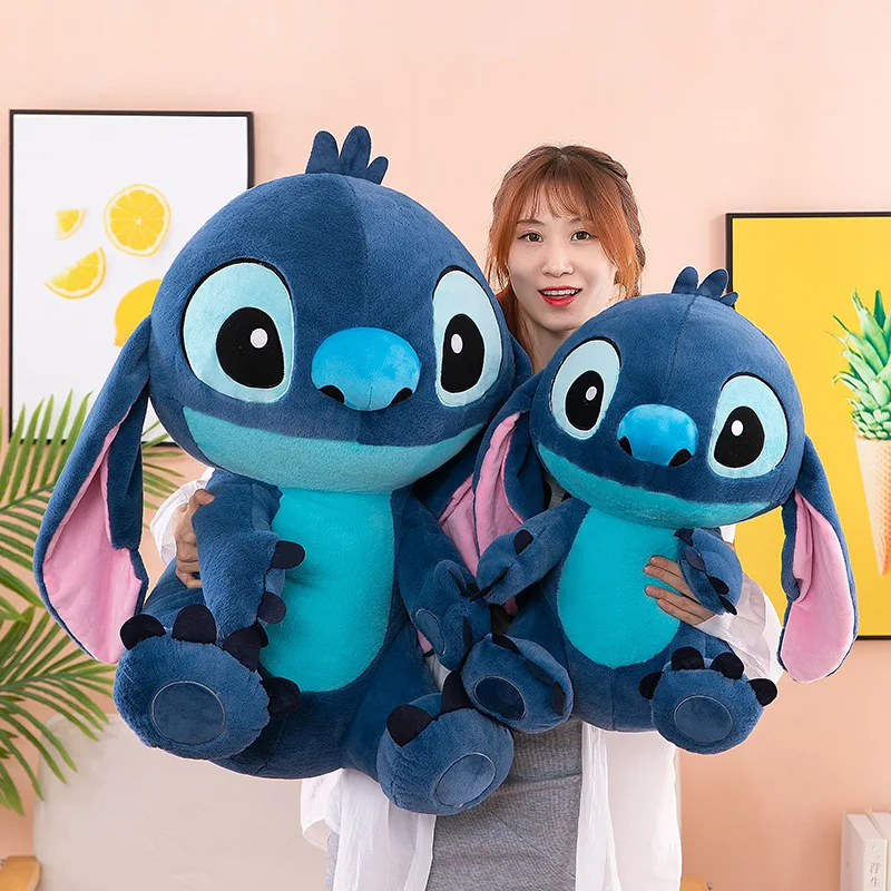 

Huge Disney Lilo and Stitch Holster Plush Toys Big Anime Kawaii Semi-finished Leather Holster Stich Doll Pillow Gift for Kids