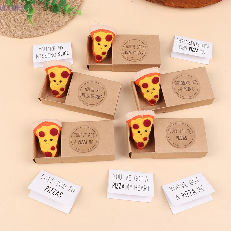 Creative And Fun Mini Pizza Box Cute Felt Pizza Friendship Gift Box For Showing Your Love And Encouragement