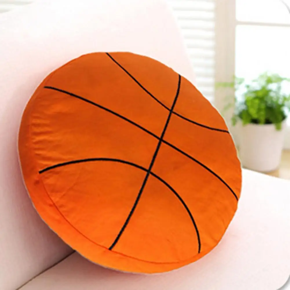 Soft Basketball Soccer Rugby Ball Shape Sofa Cushion Plush Throw Pillow Companionship Fluffy Chair Cushion Home