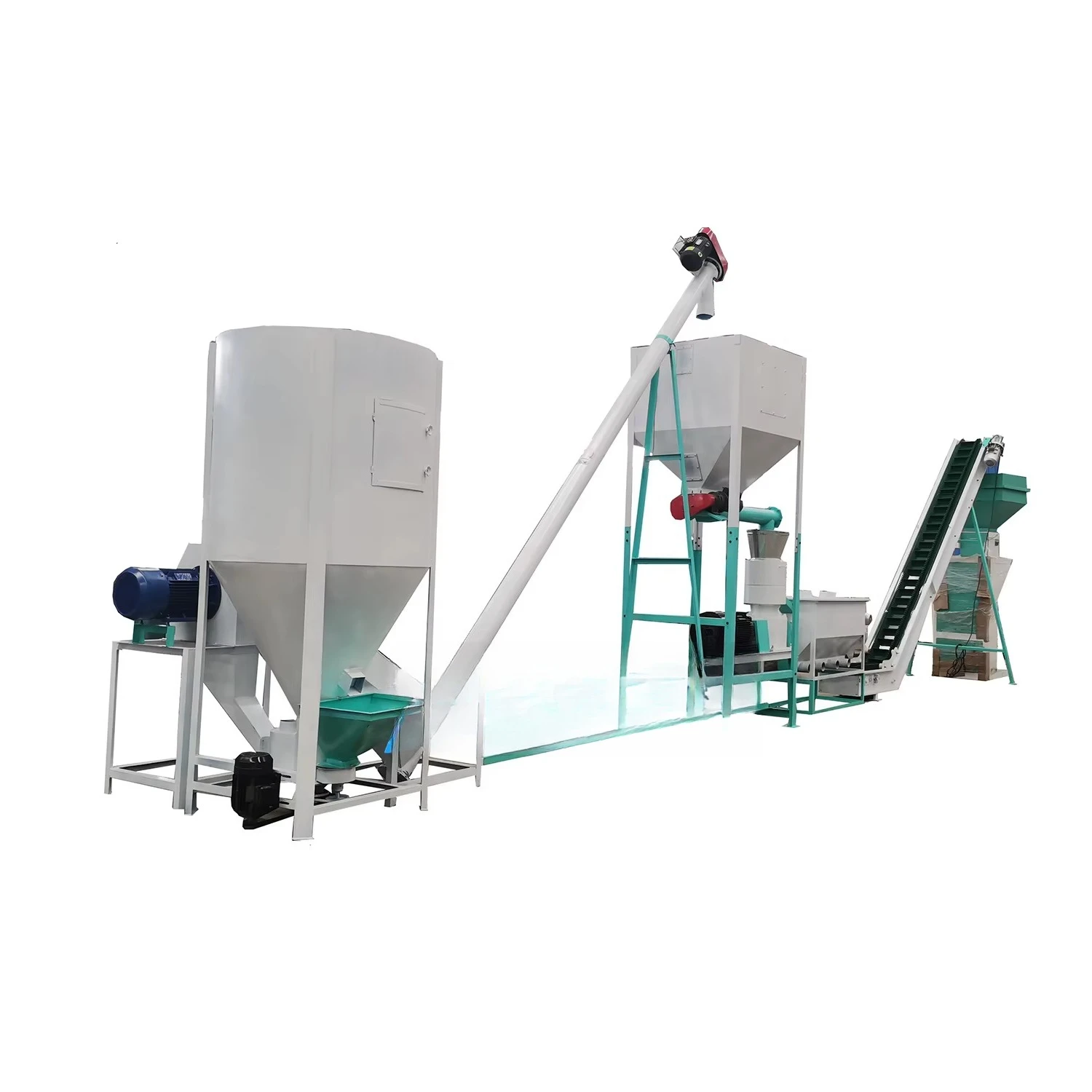 500Kg/batch cattle feed production line/animal feed granulator/chicken feed crushing mixer