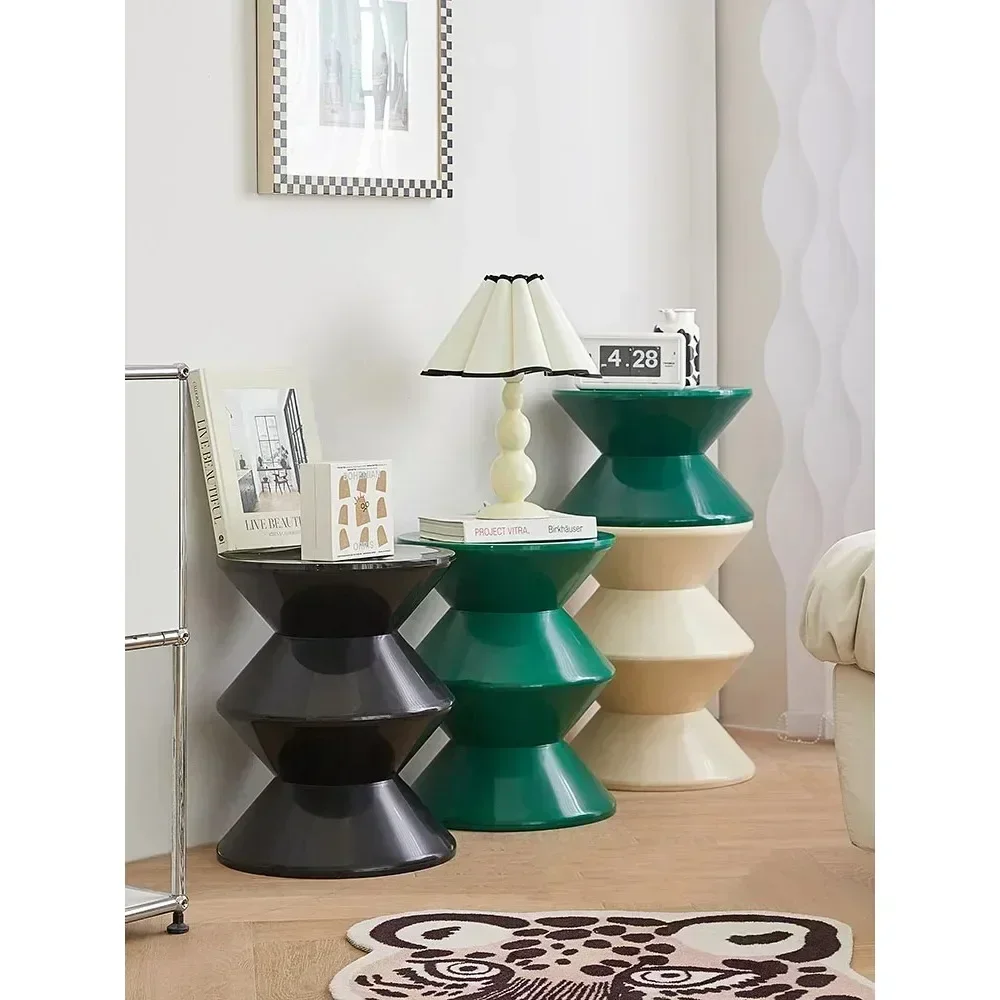 

Round Coffee Table Plastic Nordic Home Furniture Living Room Sofa Side Tables Hallway Shoes Stool Balcony Small Desk Nightstands