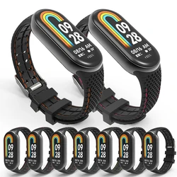 Correa de silicona para Mi Band 8 9, pulsera de goma, repuesto de pulsera para reloj inteligente, Correa para Xiaomi Mi Band 8