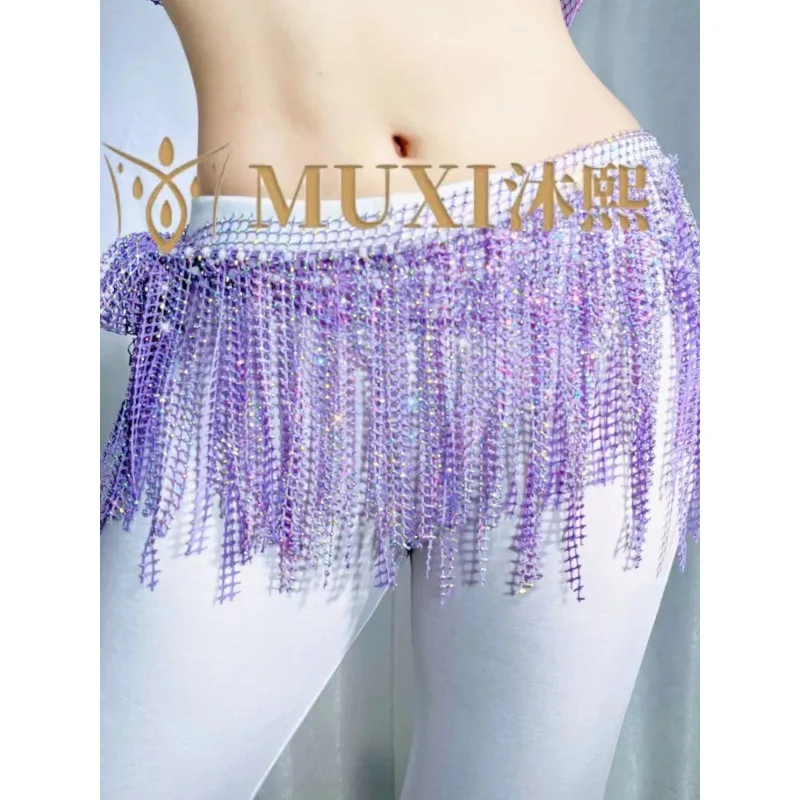 Aangepaste buikdanskostuums Bright Diamond kwastje heupsjaal taille ketting taille sjaal Simi {rechte termen}