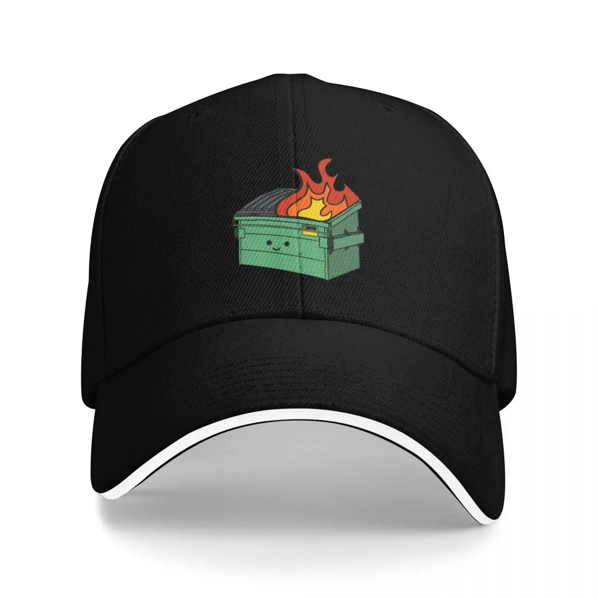 

Smiley Cute Dumpster Trash Fire Baseball Cap winter hats for men Custom Cap Wild Ball Hat Male Women's